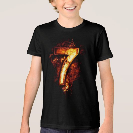 T-shirt En Tri-matière Numéro 7 Arts graphiques en flamme de feu (Recto)