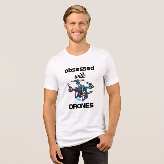 T-shirt En Tri-matière Obsédés par les drones (Recto plein)