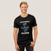 T-shirt En Tri-matière Obsédés par les drones (Recto plein)