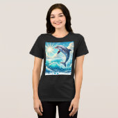 T-shirt En Tri-matière Ocean Play : Dauphin Splash Tee (Recto plein)