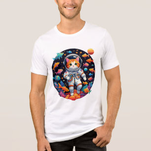 T-shirt En Tri-matière Odyssée de chat spatial - Explorateur cosmique