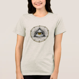 T-shirt En Tri-matière Œil qui voit tout Géométrie sacrée