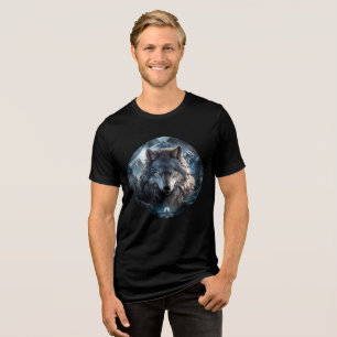 T-shirt En Tri-matière Œuvre d'art du loup alpha dans les montagnes de gl