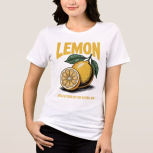 T-shirt En Tri-matière Oeuvre vintage de citron - Éclairer votre journée 