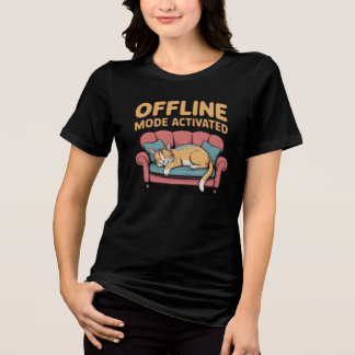 T-SHIRT EN TRI-MATIÈRE OFFLINE MODE ACTIVATED