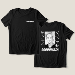 T-SHIRT  EN TRI-MATIÈRE OG MOMOKO TÊTE RETOUR (NOIR)