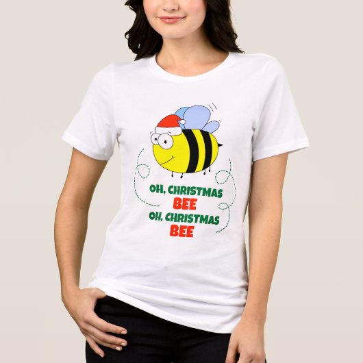 T-shirt En Tri-matière Oh Christmas Bee Funny Moderne Mignonne Humour Fes (Recto)