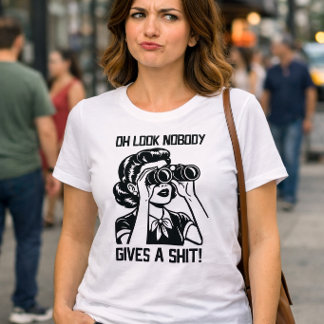 T-shirt En Tri-matière Oh Regardez Personne S'en Fiche Drôle Sarcastique
