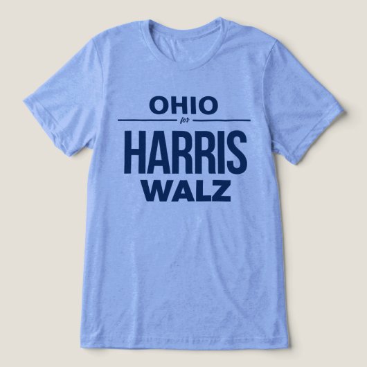T-shirt En Tri-matière Ohio pour Harris Walz (Design Recto)