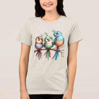 T-shirt En Tri-matière Oiseaux fantaisistes