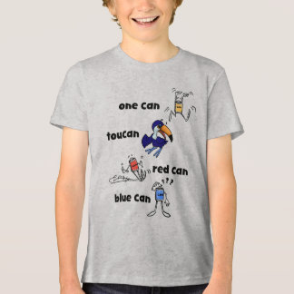 T-shirt En Tri-matière One Can Toucan Red Can Blue Can Kids Shirt