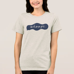 T-shirt En Tri-matière Oops écriture manuscrite Bulles d'excuse Art léger