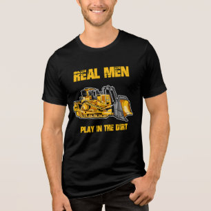 T-shirt En Tri-matière Opérateur de bulldozer Les vrais hommes jouent dan
