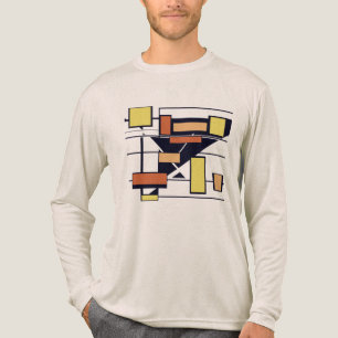 T-shirt En Tri-matière Or Orange rouille Noir Art géométrique en boîtes