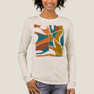 T-shirt En Tri-matière Orange Rouille Or Turquoise Gras Grand MCM Look Ab