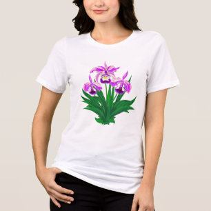 T-shirt En Tri-matière Orchidées sauvages - Orchidées violettes et feuill