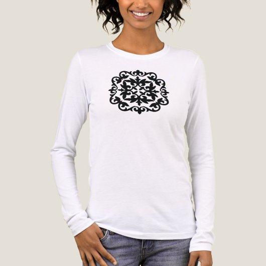 T-shirt En Tri-matière Ornamental Floral Design (Recto)