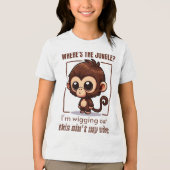 T-shirt En Tri-matière Où est La Jungle ? J'écris du bouffon (Recto)