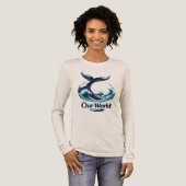 T-shirt En Tri-matière Our World Whale Tail Ocean Conservation (Recto complet)