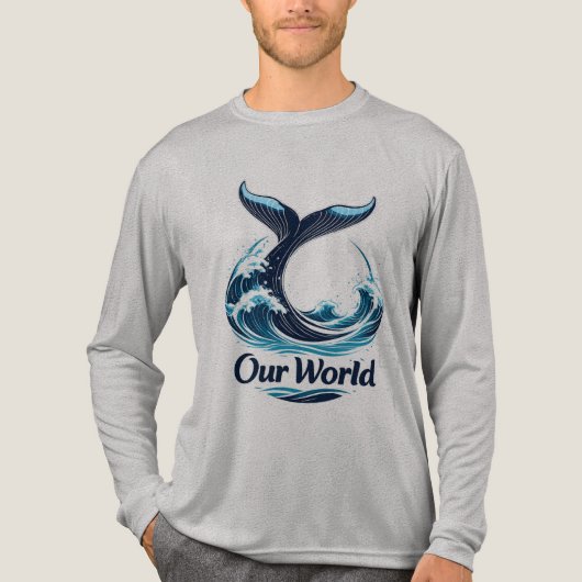 T-shirt En Tri-matière Our World Whale Tail Ocean Conservation (Recto)
