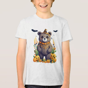 T-shirt En Tri-matière Ours Halloween mignonne adorable Drôle animal dess