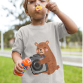 T-shirt En Tri-matière Ours mignon - Ours souriant avec caméra