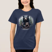T-shirt En Tri-matière Ours Noirs Au Milieu De La Forêt (Recto)