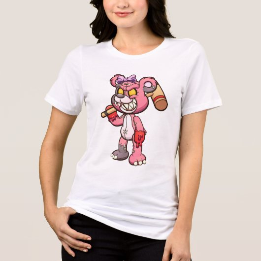 T-shirt En Tri-matière Ours rose (Recto)