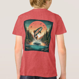 T-shirt En Tri-matière Outdoorsman, nature de truite personnalisée