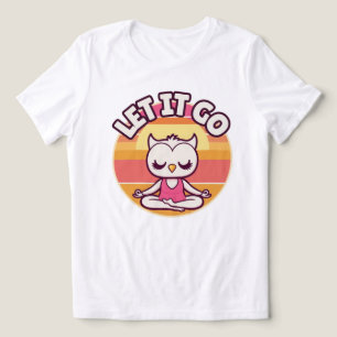 T-shirt En Tri-matière owl méditation mignonne