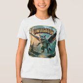 T-shirt En Tri-matière Owligator Illustration – Owl Alligator Funny Scary (Recto)