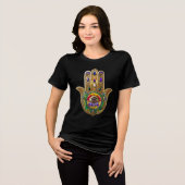 T-shirt En Tri-matière Painted Gold Hamsa Amethyst Ruby Third Eye (Recto plein)