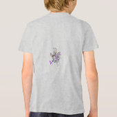 T-shirt En Tri-matière Paisley Floral Motif – Boho White Purple Orange (Verso)