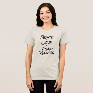 T-shirt En Tri-matière Paix Amour Rouleaux en Mousse