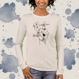 T-shirt En Tri-matière Paix et fleurs