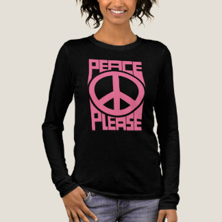 T-shirt En Tri-matière Paix S'il Vous Plaît Lettre Rose