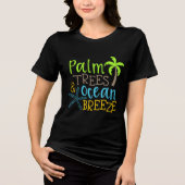 T-shirt En Tri-matière 'Palm Trees & Ocean Breeze' Été Tropical (Recto)