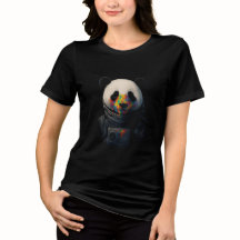 Panda astronaute avec éclaboussure de peinture néo
