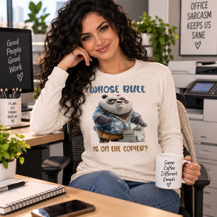 T-shirt En Tri-matière Panda Bureau drôle Humour Copieur Grincheux Bleu