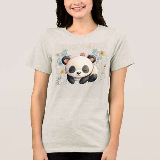 T-shirt En Tri-matière Panda Enjoy Things (Recto)