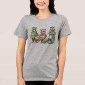 T-shirt En Tri-matière Pandas d'ordures : 3 Pendejos (Recto)