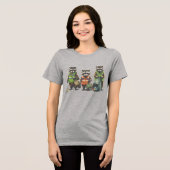 T-shirt En Tri-matière Pandas d'ordures : 3 Pendejos (Recto plein)