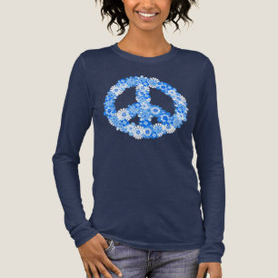 T-shirt En Tri-matière Panneau de Paix bleu