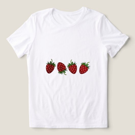 T-shirt En Tri-matière Panneau fraise (Design Recto)