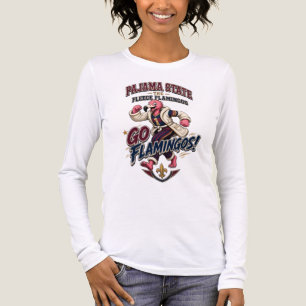 T-shirt En Tri-matière Pantalon de Pyjama État Fleece Flamants Graphique