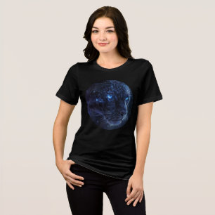 T-shirt En Tri-matière Panthère cosmique aux yeux bleus brillants