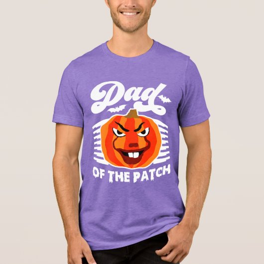 T-shirt En Tri-matière Papa du Patch - Drôle Citrouille Éffrayant Hallowe (Recto)