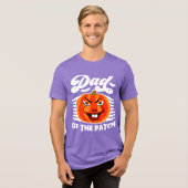 T-shirt En Tri-matière Papa du Patch - Drôle Citrouille Éffrayant Hallowe (Recto plein)