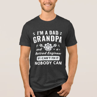 T-shirt En Tri-matière Papa, grand-père et ingénieur retraité Drôle Citat