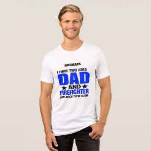 T-shirt En Tri-matière Papa pompier fier